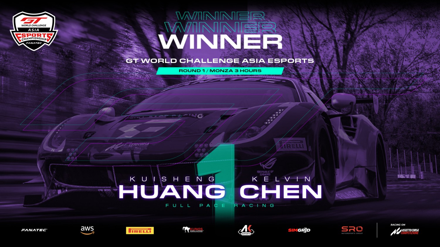 SRO E-sports - Full Pace’s Huang/Chen beat JMX Phantom to Endurance Series victory in Monza 3 Hours thriller